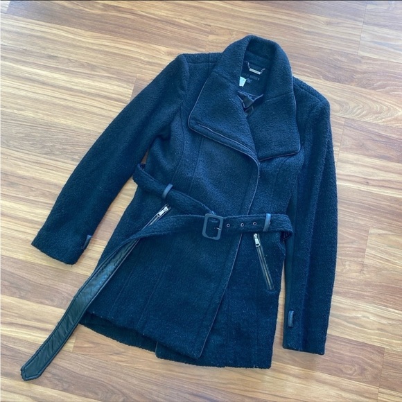 Steve Madden Black Pea Coat - Picture 2 of 7